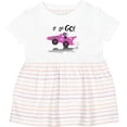 thumbnail image 3 of Inktastic Go Go Go Pink Racing Car Girls Baby Dress, 3 of 5