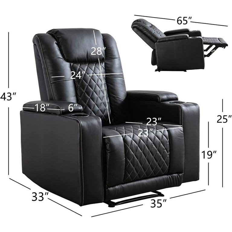 Bonzy Home Electric Power Recliner Chair Soft Air Breathable