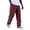 Wine, variant on Men's Corduroy Pants Ribbed Texture Straight Leg Retro Streetwear Casual
