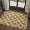 thumbnail image 5 of 2x6 Area Rugs Machine Washable Non Slip Low Pile Runner for Hallway, Laundry Room, Bedroom, Bathroom, Diamond Lattice Geometric Print Modern Rug, Camel Beige, 5 of 5