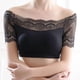 thumbnail image 1 of Sexy Mujeres Niñas Sin Costuras Smocked Crop Tank Top Fuera Del Hombro Envuelto Sin Tirantes Bra Tops1pcs-negro, 1 of 5