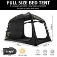 thumbnail image 2 of Bed Tent Bed Canopy Breathable 100% for Adult and Kids Light Reduction Sleeping Dream Tents Indoor Portable Big Space with String Light 3 Doors Twin Full Queen Size, 2 of 8