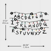 Netflix Stranger Things Christmas Lights Peel And Stick Giant Wall Decals With Alphabet