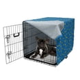thumbnail image 5 of Stars Dog Crate Cover, Repetitive Cool Tone Sky Elements Night Cartoon Pop Art Inspired Illustration, Easy to Use Pet Kennel Cover Small Dogs Puppies Kittens, 7 Sizes, Yellow Sea Blue, by Ambesonne, 5 of 6