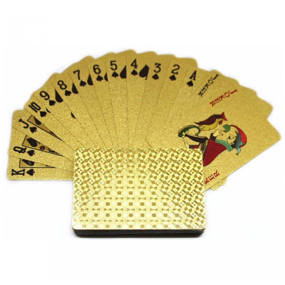 Golden Playing Cards Gold Foil Poker Set High Quality Waterproof Playing Cards 