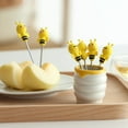 thumbnail image 4 of Fourchette à Fruits, Mignon Ensemble de 6 Fourchettes à Fruits avec Support, Fourchettes Cure-Dents en Acier Inoxydable pour Enfants à la Maison, 4 of 7