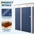 thumbnail image 3 of Remise de Rangement Extérieure 5 X 3 Pi avec Toit en Pente et Porte Verrouillable, Porte Simple, Petite Remise à Outils, Rangement d'Outils Compact, 3 of 7