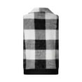 thumbnail image 5 of Womens Fleece Sherpa Vest Winter Sleeveless Fuzzy Fluffy Checkered Plaid Vest Zip Up Jacket Gray L, 5 of 5