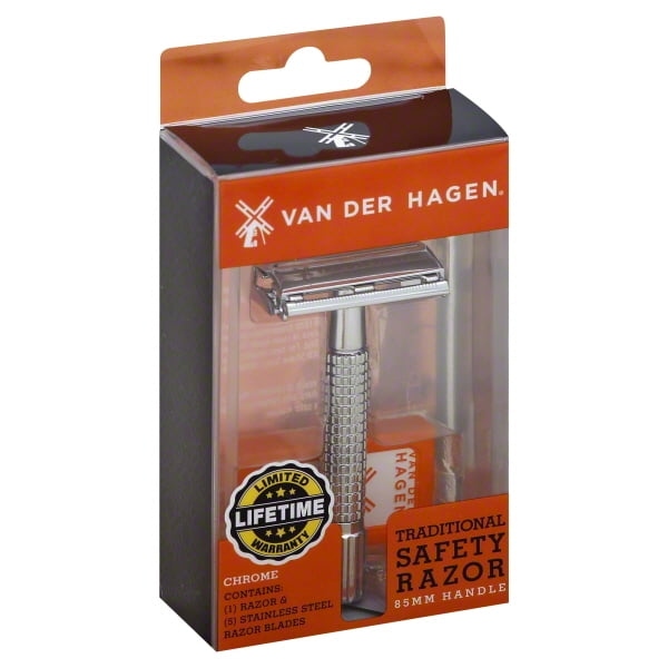 van der Hagen Traditional Safety Razor with 5 Blades