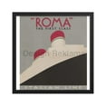 thumbnail image 5 of Roma First Class Italian Lines Italia Cosulich Lloyd Trestino, Adria, circa 1935. Framed Vintage Travel Poster, 5 of 11
