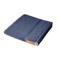 thumbnail image 6 of Beautiful by Drew Barrymore Dobby Bath Towel, Soft 100% Cotton, Smokey Blue, 6 of 9