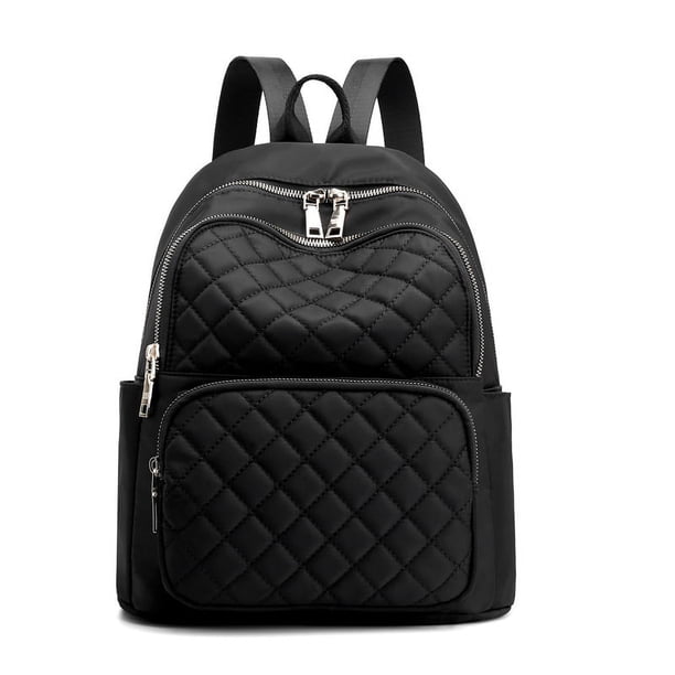 Mochila de moda para mujer, mochila para estudiantes, línea de bordado rómbico, mochila de viaje, mochila de moda con doble espalda para mujer