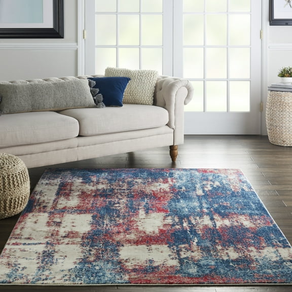 Nourison Imprints Brushstroke Multicolor 5'3" x 7'3" Area Rug, (5x7)