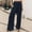 C-Navy, variant on Kcodviy Women's Chiffon Wide Leg Womens Pant Suits Casual Pencil Pant Palazzo Pants High Elastic Women's Pants Casual Petite Waist Casual Flowy Business Womens Business Casual Pants Trousers