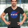 thumbnail image 4 of NASA Meatball Logo Men's V-Neck T-shirt Iconic American Astronaut Space Souvenir, 4 of 7