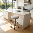 thumbnail image 5 of Round Bar Stool Seat Cover with Elastic Band Soft Cloth Stretch Fit Stain Resistant Easy Care for Kitchen Dining Room Stool Protector, 5 of 6