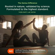 The Genius Brand Protein Powder - Chocolate + Adaptogenic Mushroom Blend - Plant-Based Protein with Turkey Tail for Gut Health - Daily Muscle Recovery & Immune Support - 20 Servings