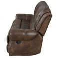 thumbnail image 6 of Navarro  Saddle Brown Faux Leather Reclining Sofa, 6 of 11
