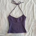 thumbnail image 2 of Ulitacool Womens Tank Tops Sleeveess Leopard Print Style Summer Short Slim Fit Vest Strap Retro Daily Wear L Purple, 2 of 3