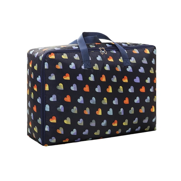 L 180 Liter Heavy Duty Storage Bag With Reinforced Handles For Clothes Bedding Toys Waterproof Double Zipper Large Capacity Organizer For Home