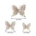 thumbnail image 3 of Plastic Butterfly Ornament, Christmas Decorations Christmas Tree Ornaments Wedding Decorations Gold Powder Butterflies 9-Piece Set Gold Powder Butterflies Photography Props, 3 of 6