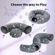 thumbnail image 4 of Cama túnel para gatos con cojín lavable túnel de dona cueva tubo redondo grande juguetes felpa suave para gatitos gatos cachorros conejos hurones, 4 of 6
