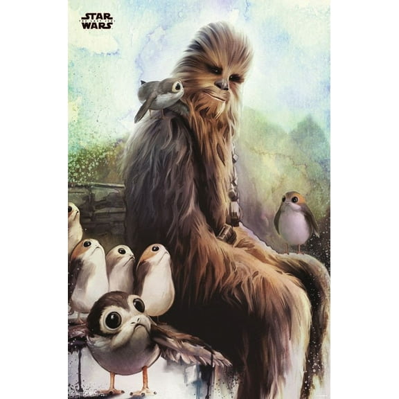 Star Wars The Last Jedi - Wookiee & Porg Poster Print (22 x 34)