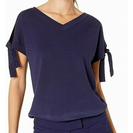 Anne Klein Women's Criss Cross Back Sweater TOP, Eclipse, XX-Small