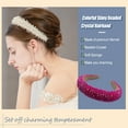 thumbnail image 5 of Cintas para el pelo Minnieouse con cuentas de cristal y cierre de diamantes de imitación Rosa roja, 5 of 5
