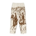 thumbnail image 5 of Xecao Western Desert Cowboys1 Women's Straight Lounge Pajama Pants: The Epitome of Relaxed Sleepwear, 5 of 9