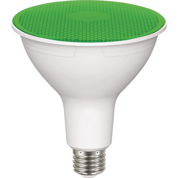 Satco LED PAR38 Green Light Bulb - 11.5W, Medium Base, 90° Beam - 1 Pack