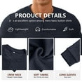 thumbnail image 5 of Iceglad Men's Henley Sweatshirt Long Sleeve Button Sweatshirt Fashion Casual Pullover Shirt, 5 of 8