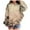 Beige, variant on newwalpole Girl's Graphic Camo Hoodie Long Sleeve Drop Shoulder Hooded Sweatshirts Loose Vintage Pullovers Gray for Size 2-3 Years