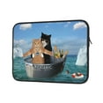 thumbnail image 2 of Bingfone Two Brave Cats Are Floating On The Sea Iceberg Laptop Sleeve Case 13 Inch, 360° Protective Computer Carrying Bag, 2 of 9