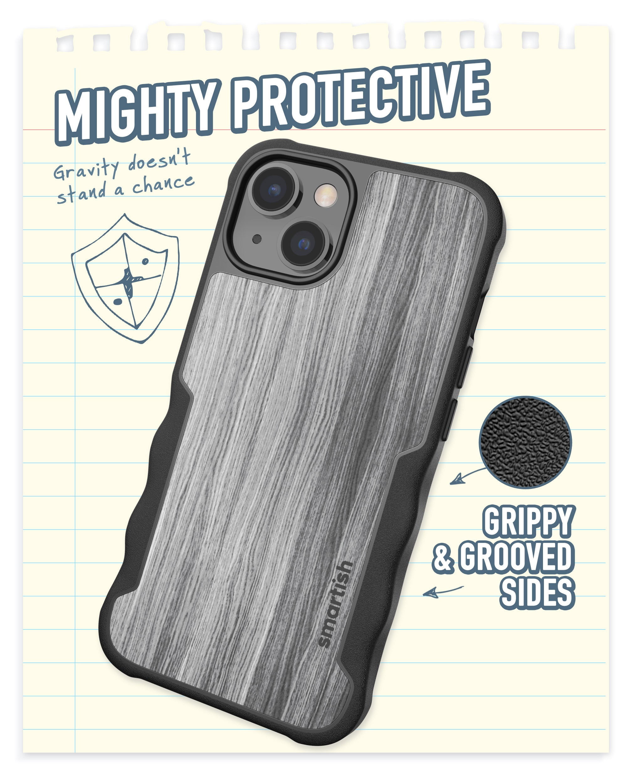 Smartish iPhone 14 Protective Case - Gripzilla Compatible with MagSafe [Rugged + Tough] Armored Slim Cover with Drop Protection - Graspin' Aspen
