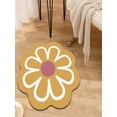 thumbnail image 4 of JilgTeok Flower Shaped Rug, Cute Daisy Rug, Flower Bath Rugs, Round Carpet, Non Slip Water Absorbent Bathroom Mat, Soft Machine Wash Rug Mat for Bedroom Kitchen Bathroom Toilet Floors(23.62*23.62in), 4 of 6