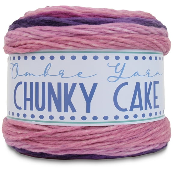 ThreadArt Ombre Yarn - Big Chunky Yarn Cake, 300g (316 Yards) – Thick Super Bulky #6 for Knitting & Crochet - Variegated 100% Soft Acrylic Fiber - Lavender Haze 08