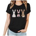 thumbnail image 3 of VBTAPA 2025 Easter Shirts for Women, Funny Bunny Graphic T-Shirt Easter Holiday Short Sleeve Tee Tops Black L, 3 of 6