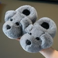 thumbnail image 2 of Quealent Dog slippers Funny House Slippers Toddler Girls Boys Winter Indoor Outdoor Fuzzy Warm Shoes Gray for Size 10, 2 of 3
