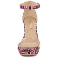 thumbnail image 3 of Sandalias De Tacón Grueso Con Plataforma Transparente Estampada Para Mujer Rosa caliente 36, 3 of 6