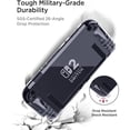 thumbnail image 2 of Funda transparente para Nintendo Switch 2 con 2 ranuras para cartuchos de juegos, cubierta de TPU suave, protección integral, absorción de impactos y protección contra arañazos, 2 of 8