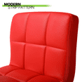 thumbnail image 6 of Magshion Modern Square Faux Leather Adjustable Swivel Bar Stools with Back Lift Pub Chairs, Set of 2, Red, 6 of 12