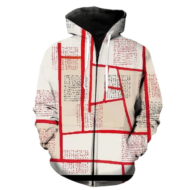 Performance Art Pattern Men's Zipper Hoodie Oversized Long Sleeve 3D Printed Sweatshirts Hip Hop Fashion Harajuku Spring Cool