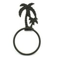 thumbnail image 7 of Hampton Nautical Rustic Palm Tree Towel Holder 9" Bathroom Beach Decor-Cast Iron, Solid Light Blue, 7 of 7
