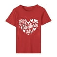 thumbnail image 5 of TKLPEHG Valentines Day Shirts For Women Casual Short Sleeve T Shirts Soft Cute Graphic Tee Crew Neck Fashion Beach Tshirt (Red,L), 5 of 8