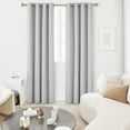 thumbnail image 4 of Deconovo Full Blackout Curtains 84 inch Length Set of 2, Thermal Linen Fabric Curtain with Gray Coating (Light Gray, 52 x 84 inch, 2 Panels), 4 of 10