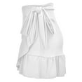 thumbnail image 2 of Vedolay Summer Skirt Women's Elegant High Waisted Side Slit Irregular Bohemian Maxi Skirt with Pockets,White L, 2 of 4