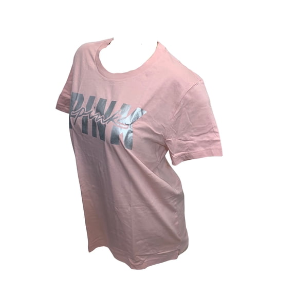 Victoria's Secret Pink Cotton Campus Oversize Short Sleeve Shine T-Shirt Color Pink Size X-Small NWT