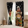 thumbnail image 3 of jejeloiu Pet Animal Cat Curtains and Drapes,Kawaii Kitten Black Out Curtains,Merry Christmas Curtains Pack of 2 (52x63 Each) For Boys Girls,Lightweight Room Decor, 3 of 6