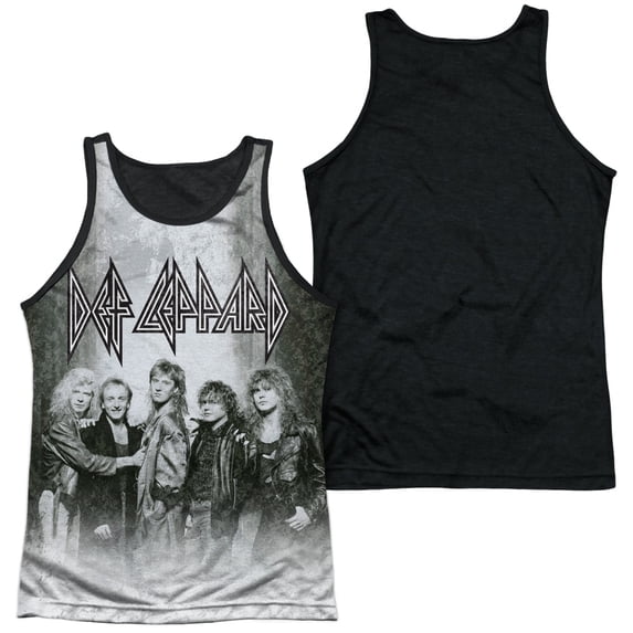 Def Leppard The Band Sublimated Tank Top White/Black